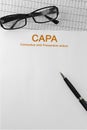 CAPA corrective and preventive action plans paper