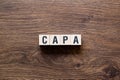 Capa - word concept on building blocks, text Royalty Free Stock Photo
