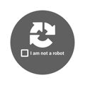 Capabilities, captcha, prevention icon. Gray vector graphics Royalty Free Stock Photo