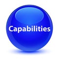 Capabilities glassy blue round button