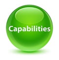 Capabilities glassy green round button
