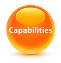 Capabilities glassy orange round button
