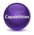 Capabilities glassy purple round button