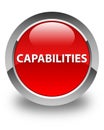 Capabilities glossy red round button Royalty Free Stock Photo