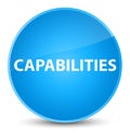 Capabilities elegant cyan blue round button