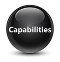 Capabilities glassy black round button