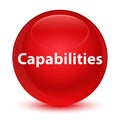 Capabilities glassy red round button Royalty Free Stock Photo