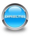 Capabilities glossy cyan blue round button