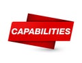 Capabilities premium red tag sign