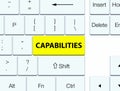 Capabilities yellow keyboard button