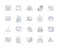 Capability and competence line icons collection. expertise , ability , proficiency , know-how , experience, adeptness