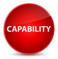 Capability elegant red round button Royalty Free Stock Photo