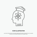 capability, head, human, knowledge, skill Icon. Line vector gray symbol for UI and UX, website or mobile application Royalty Free Stock Photo