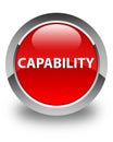 Capability glossy red round button Royalty Free Stock Photo