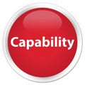 Capability premium red round button Royalty Free Stock Photo