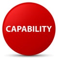 Capability red round button Royalty Free Stock Photo