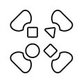 Capable, diverse, diversified outline icon. Line art vector