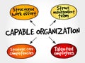 Capable organization, strategy mind map