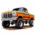 Capable pickup truck illustration