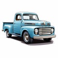 Capable pickup truck illustration