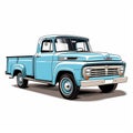 Capable pickup truck illustration