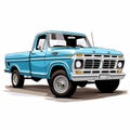 Capable pickup truck illustration