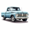 Capable pickup truck illustration