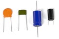 Capacitor electronic parts Royalty Free Stock Photo