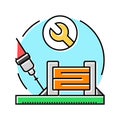 capacitor soldering electronics color icon vector illustration