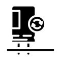 capacitor soldering electronics glyph icon vector illustration