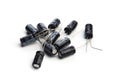 Capacitors isolated on white background Royalty Free Stock Photo