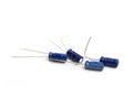 Capacitors isolated on white background Royalty Free Stock Photo