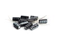 Capacitors isolated on white background Royalty Free Stock Photo