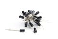 Capacitors isolated on white background Royalty Free Stock Photo