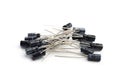 Capacitors isolated on white background Royalty Free Stock Photo