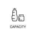 Capacity flat icon or logo for web design.