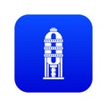 Capacity for oil storage icon digital blue