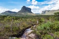 Capao, Brazil - Jan 05, 2024: Hiking trail to Aguas Claras waterfall in Vale do Capao, Palmeiras, Bahia, Brazil Royalty Free Stock Photo