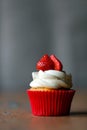 Capcake with strawberries Royalty Free Stock Photo