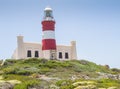 Cape Agulhas lighthouse in South Africa Royalty Free Stock Photo