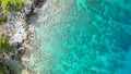 Cape Amarandos beach in Skopelos, Greece - Aerial view Royalty Free Stock Photo