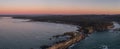 Cape Arago Lighthouse at the Oregon Coast at sunset. Royalty Free Stock Photo