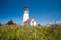 Cape Blanco Lighthouse with native grasses Royalty Free Stock Photo