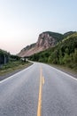 Cape Breton Island Coast highway road scenic Cabot Trail route Nova Scotia Highlands Canada Royalty Free Stock Photo