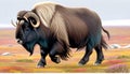 Cape Buffalo large bovine animal domesticated horns curl Royalty Free Stock Photo