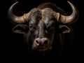 Ai Generated illustration Wildlife Concept of Cape Buffalo Royalty Free Stock Photo