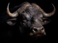 Ai Generated illustration Wildlife Concept of Cape Buffalo Royalty Free Stock Photo