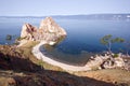 Cape Burkhan, Lake Baikal, island Olkhon. Royalty Free Stock Photo