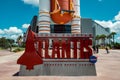 Cape Canaveral, Florida - August 13, 2018: Atlantis Space Shuttle Rocket Booster at NASA Kennedy Space Center Royalty Free Stock Photo