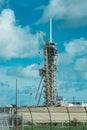 Cape Canaveral, Florida - August 13, 2018: Rocket Launch Pad at NASA Kennedy Space Center Royalty Free Stock Photo